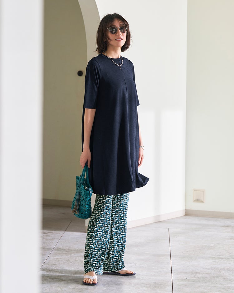 UVスラブ・セミフレアパンツ／70cm 詳細画像 スモールパターン 1