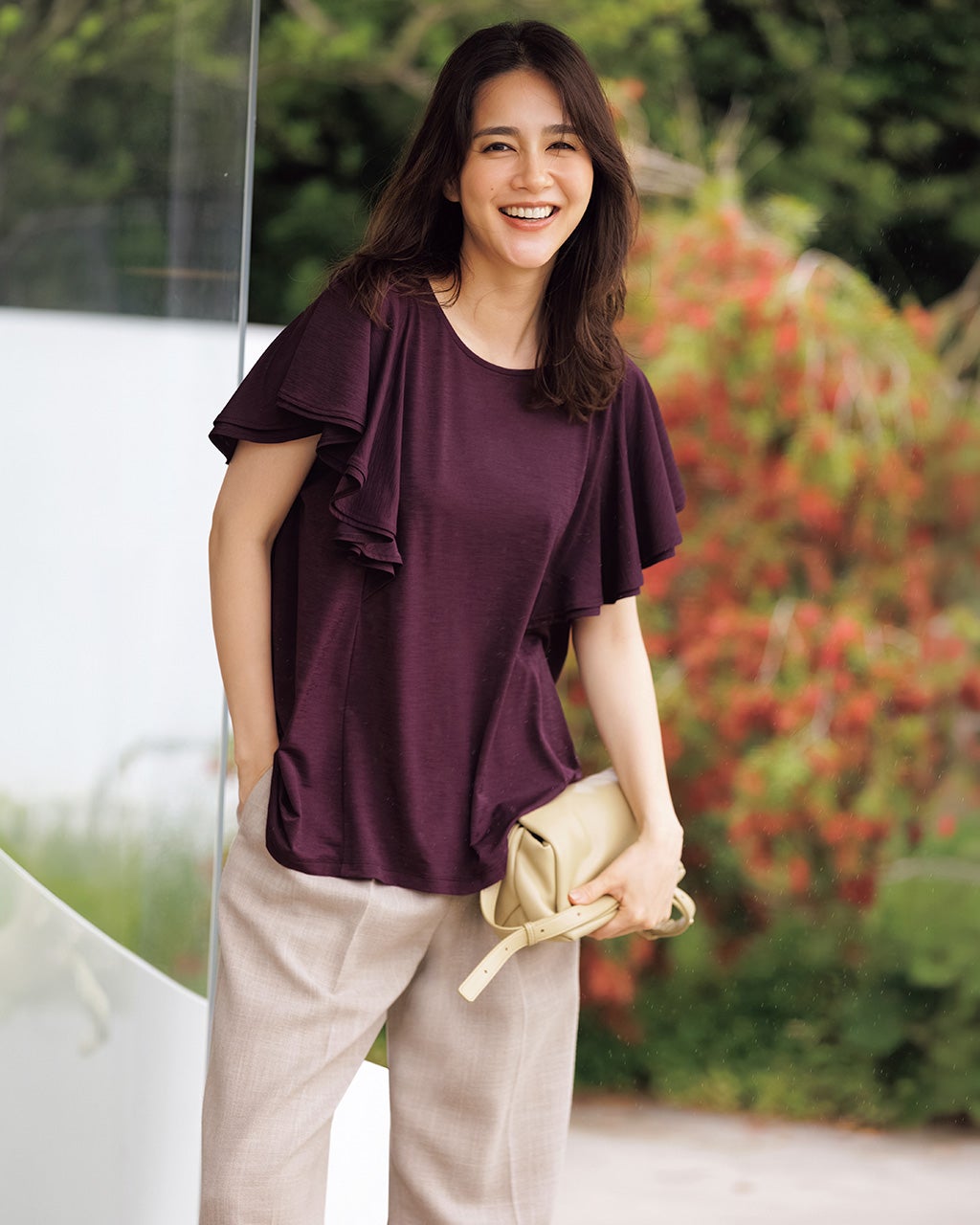 レディース Tシャツ・カットソー（半袖・ノースリーブ）（パープル