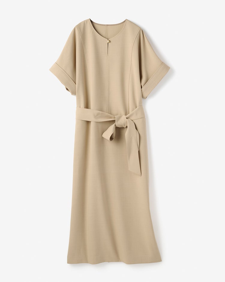 ドライストレッチ・サックワンピース 詳細画像 ベージュ 2