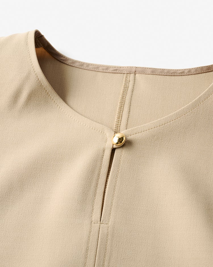 ドライストレッチ・サックワンピース 詳細画像 ベージュ 3