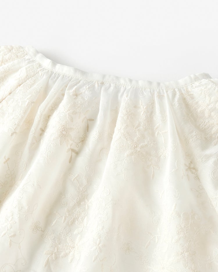 フラワー刺繍・スカラップブラウス 詳細画像 アイボリー 4