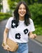 フロッキープリント・デザインTシャツ 詳細画像