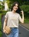 フロッキープリント・デザインTシャツ 詳細画像