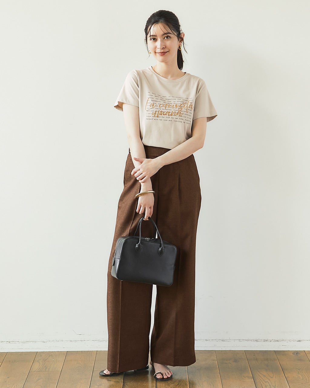 フロッキープリント・デザインTシャツ/DoCLASSE