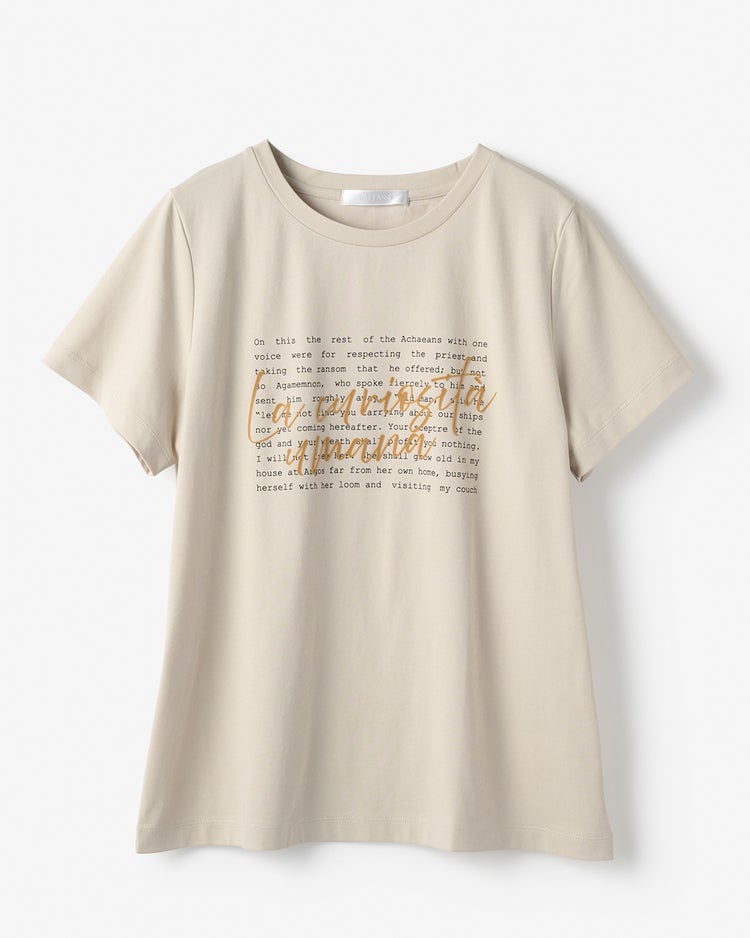 フロッキープリント・デザインTシャツ 詳細画像 ライトグレー 4