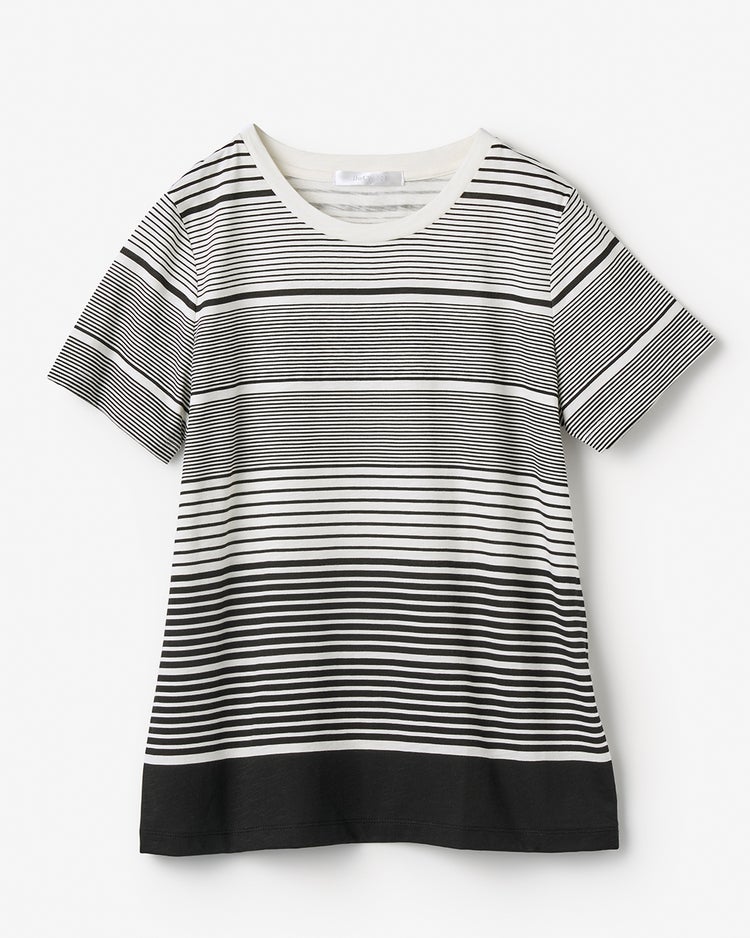 綿スラブ・総柄Tシャツ 詳細画像 ブラック&times;ホワイト 4