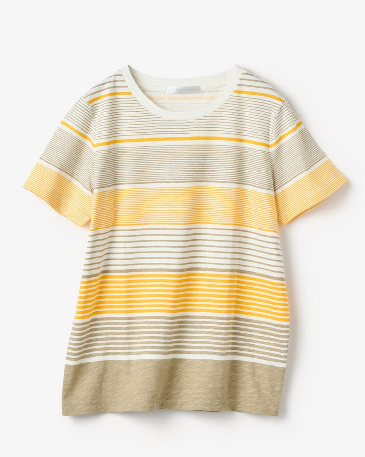 綿スラブ・総柄Tシャツ 詳細画像 イエローパターン 4