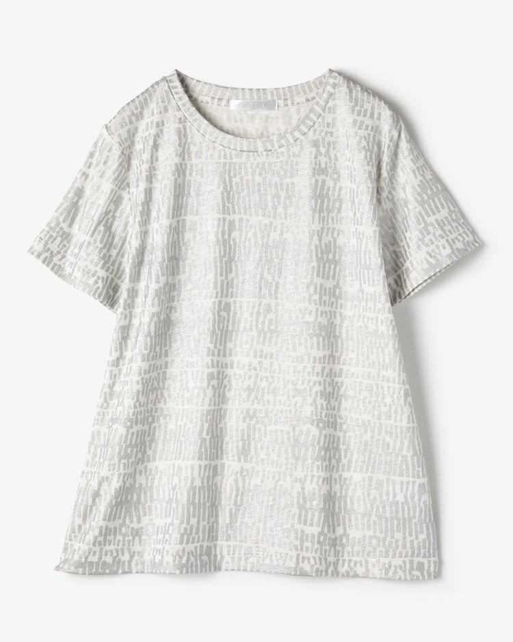 綿スラブ・総柄Tシャツ 詳細画像 シルバーパターン 5