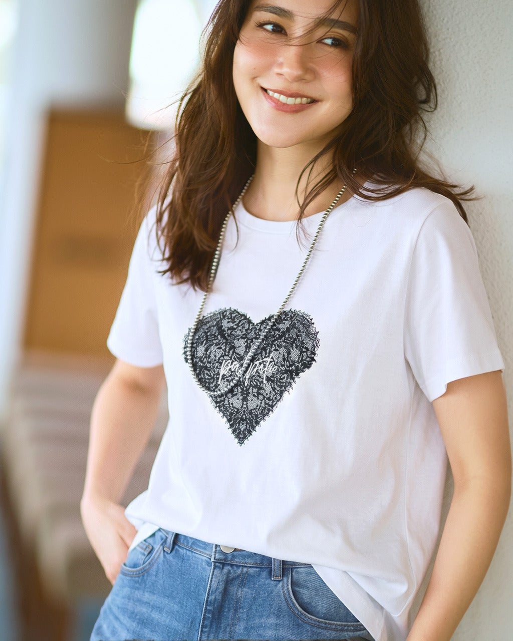 コットン混・グラフィックTシャツ/DoCLASSE