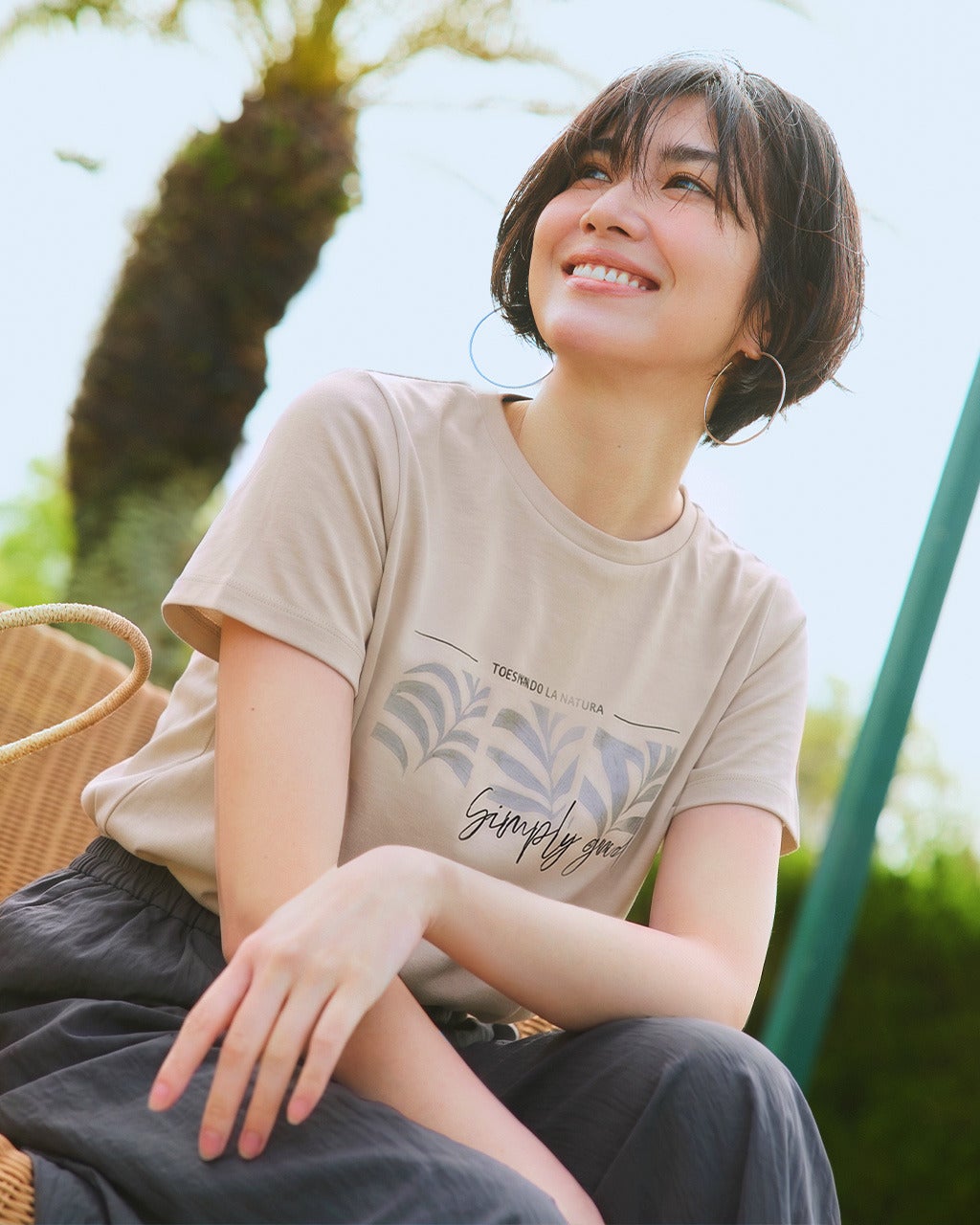 コットン混・グラフィックTシャツ/DoCLASSE