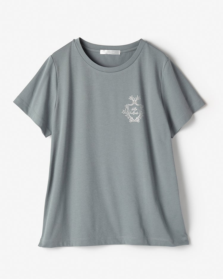 コットン混・グラフィックTシャツ 詳細画像 ブルーグレー 1