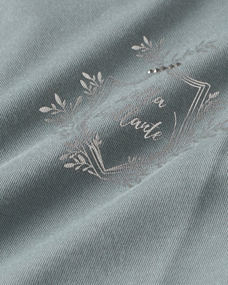コットン混・グラフィックTシャツ 詳細画像 ブルーグレー 2
