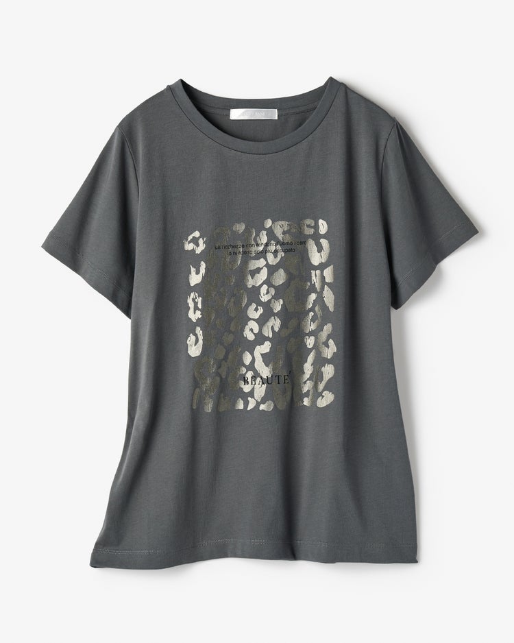 コットン混・グラフィックTシャツ 詳細画像 チャコールパターン 3