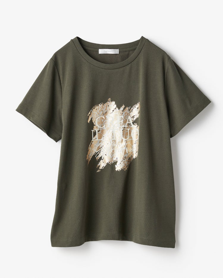 コットン混・グラフィックTシャツ 詳細画像 カーキパターン 2