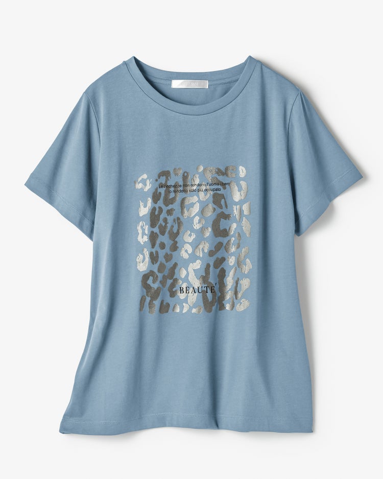コットン混・グラフィックTシャツ 詳細画像 ライトスティールブルー 2