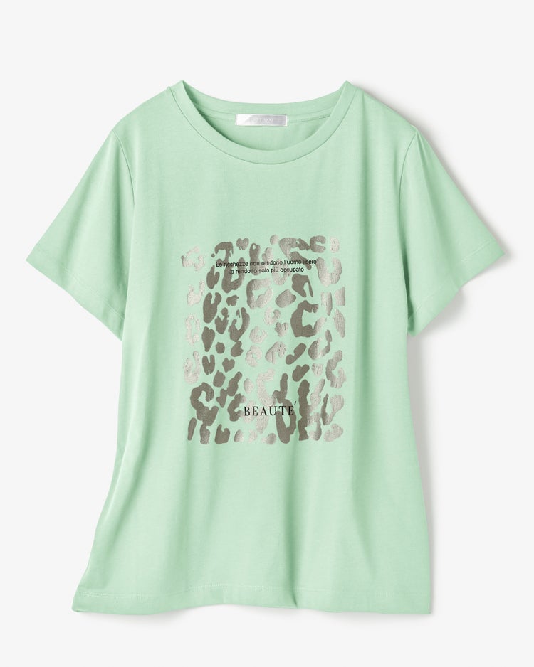 コットン混・グラフィックTシャツ 詳細画像 ミントグリーン 2