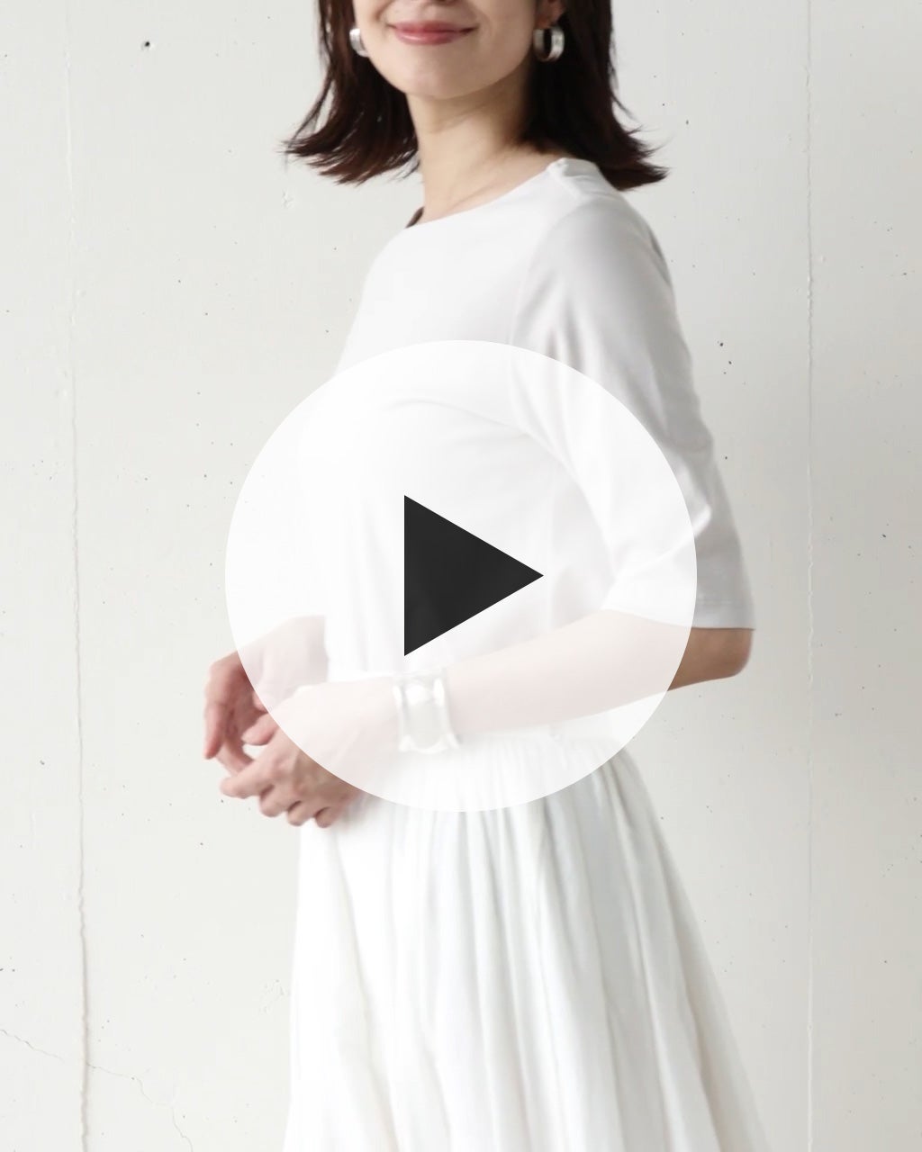 ボートネック・5分袖N／スーピマ・ドゥクラッセTシャツ 動画サムネイル