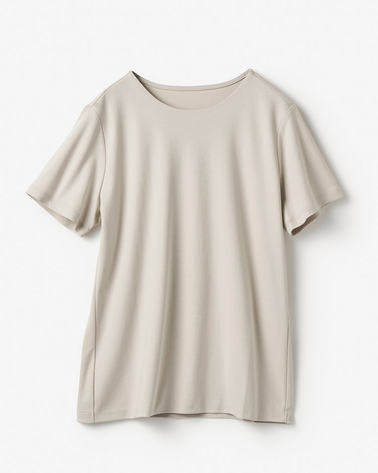 クルーネック・半袖／スーピマN・ドゥクラッセTシャツ 詳細画像 ライトグレー 2