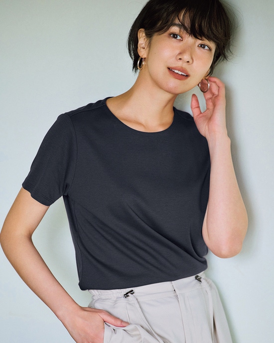 クルーネック・半袖／スーピマN・ドゥクラッセTシャツ
