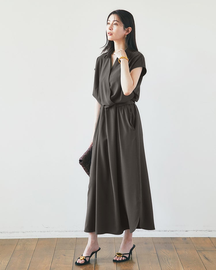 SARARI Air・シャツワンピース 詳細画像 チャコール 5