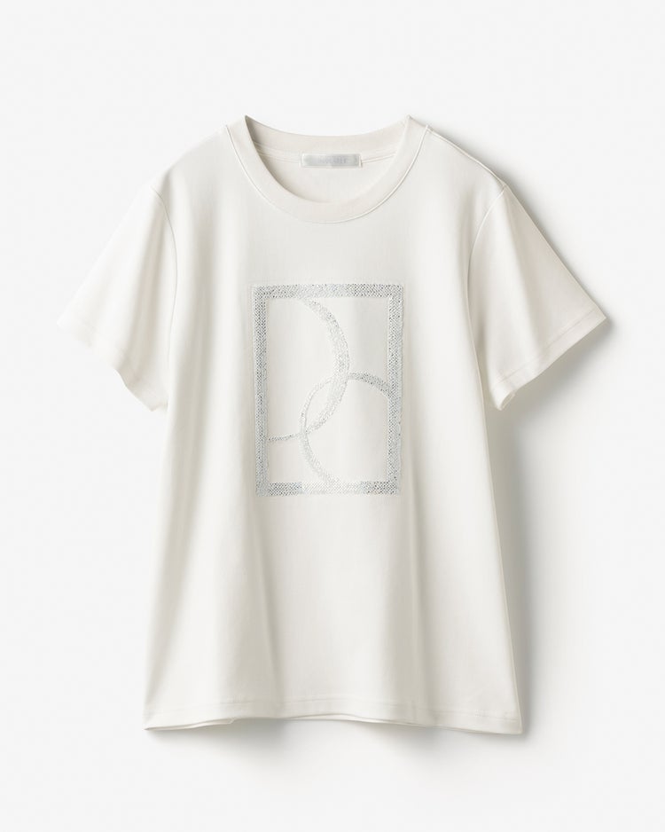 スパンコール・モノグラムTシャツ 詳細画像 ホワイト 2