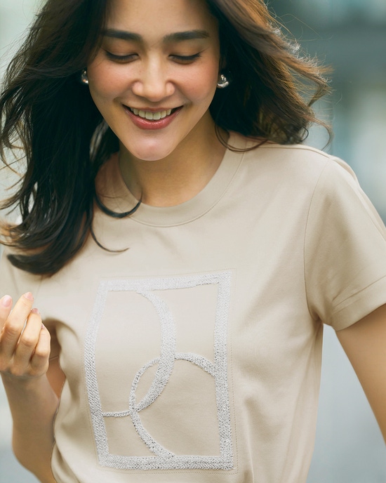 スパンコール・モノグラムTシャツ