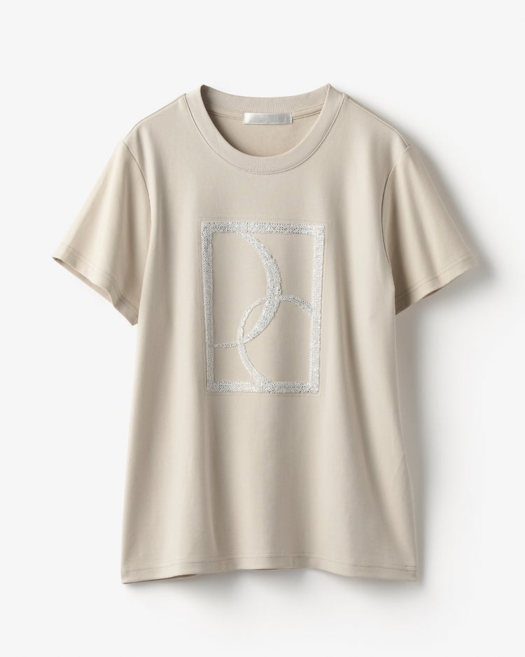 スパンコール・モノグラムTシャツ 詳細画像 ライトグレー 3