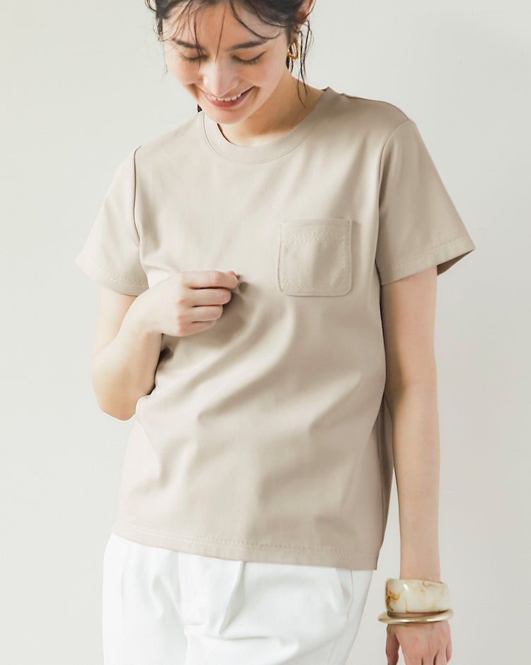 ハンドステッチ風・デザインTシャツ 詳細画像 ライトグレー 2