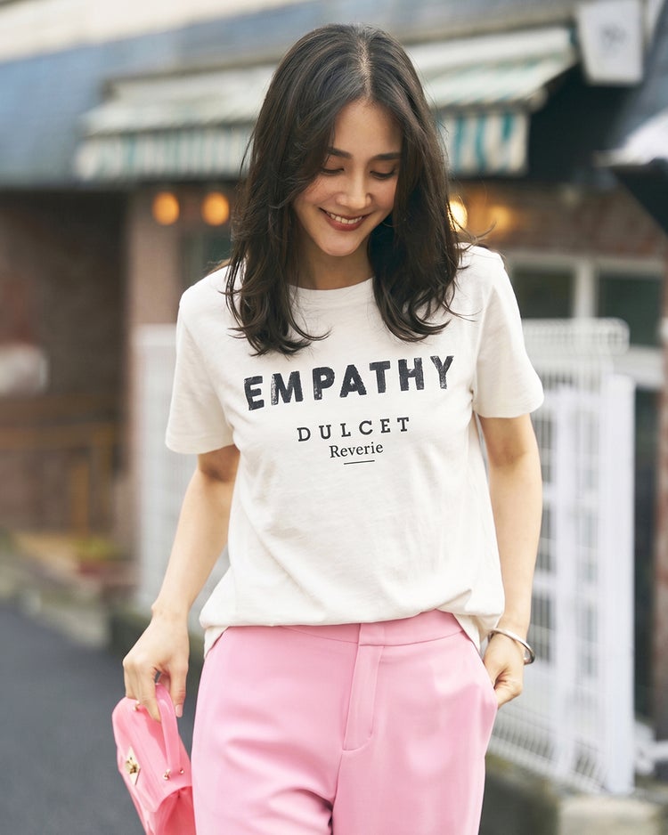スパンコール・レタリングTシャツ 詳細画像 ホワイト 1