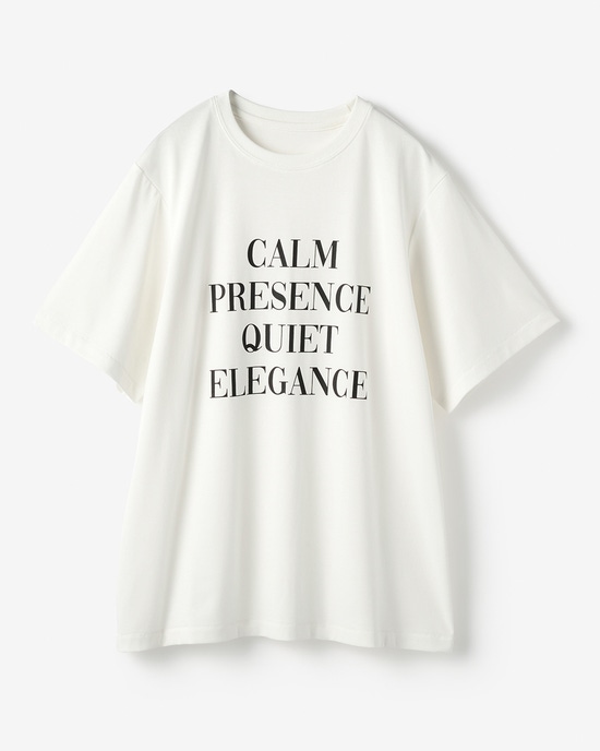コットン混・レタリングTシャツ