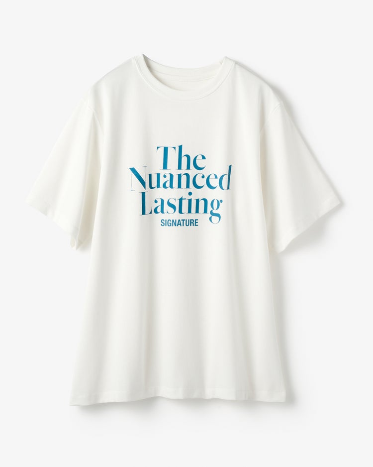 コットン混・レタリングTシャツ 詳細画像 ホワイト 1