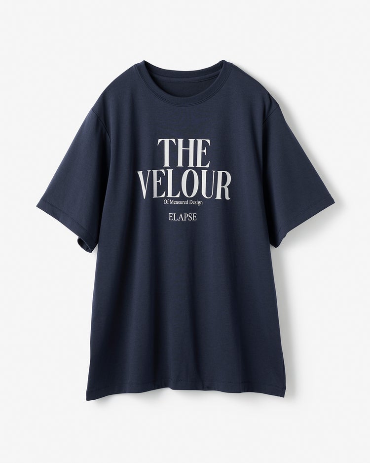 コットン混・レタリングTシャツ 詳細画像 ネイビー 1