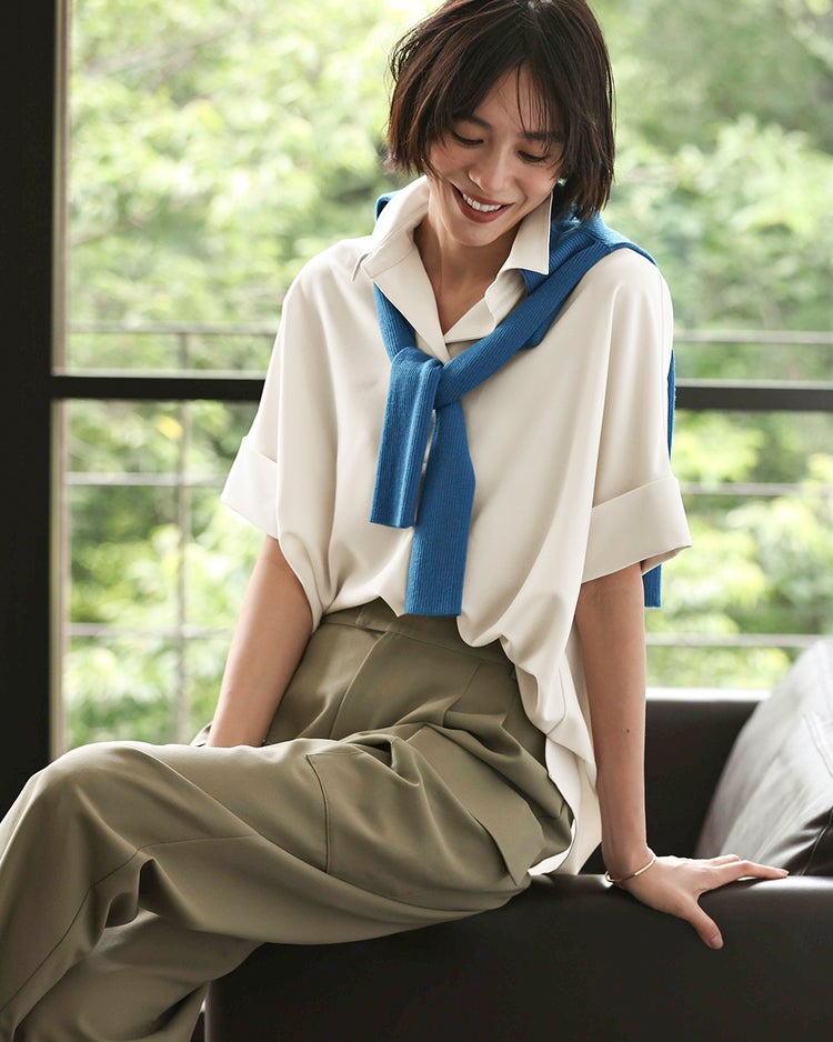 SARARI Air・スキッパーシャツ 詳細画像 オフホワイト 1