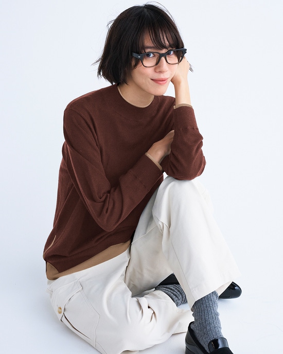 パウダリーヤーン・ダブルカフスハイネック