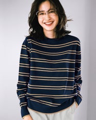 シルキーレーヨン・ボートネックニット