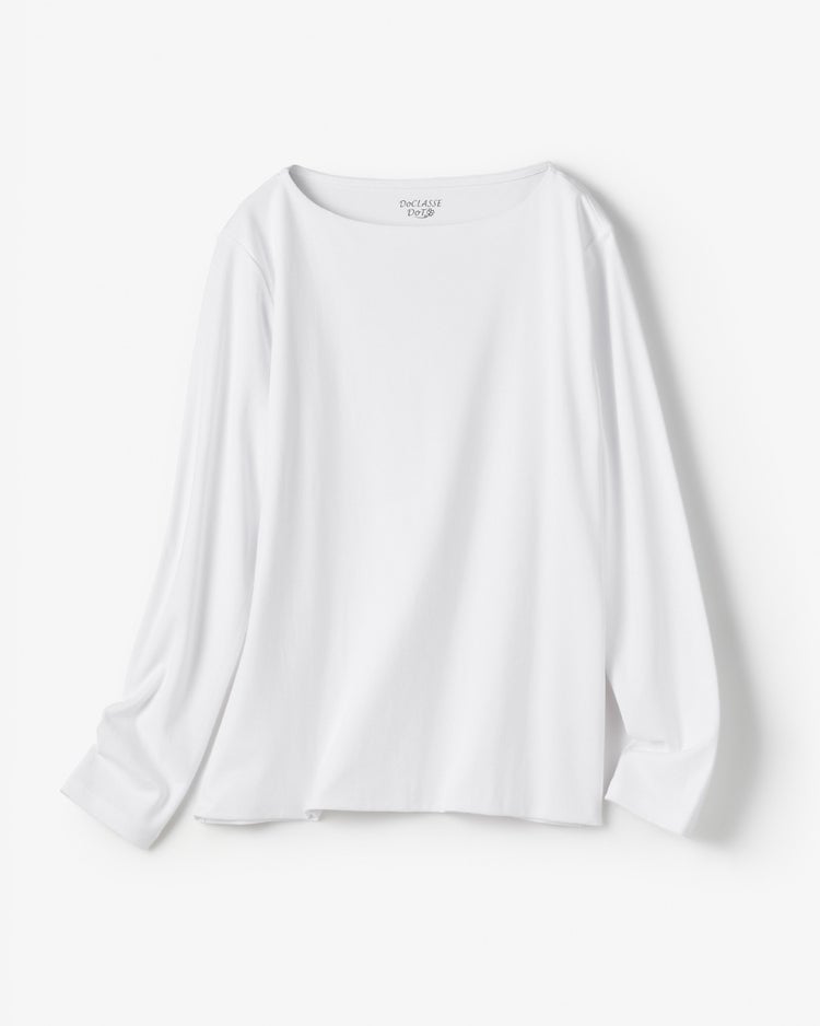 ボートネックN／長袖・ドゥクラッセTシャツ 詳細画像 ホワイト 2