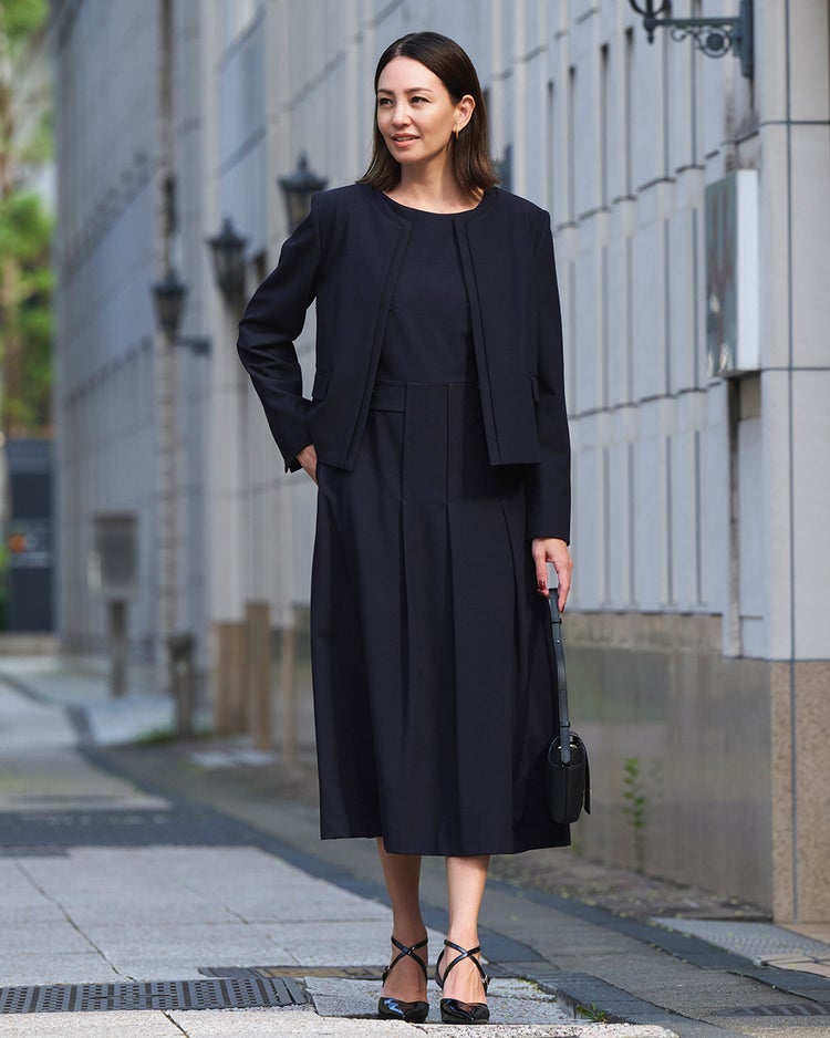 ビスコースツイル・ボレロジャケット 詳細画像 ミッドナイトブルー 2