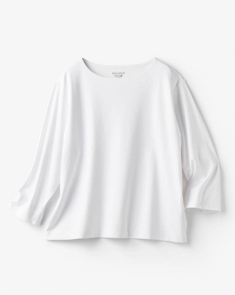 ワイドフォルム／７分袖・ドゥクラッセTシャツ 詳細画像 ホワイト 2