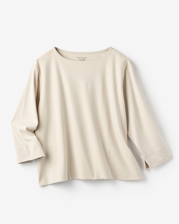 ワイドフォルム／７分袖・ドゥクラッセTシャツ 詳細画像 ライトグレー 2