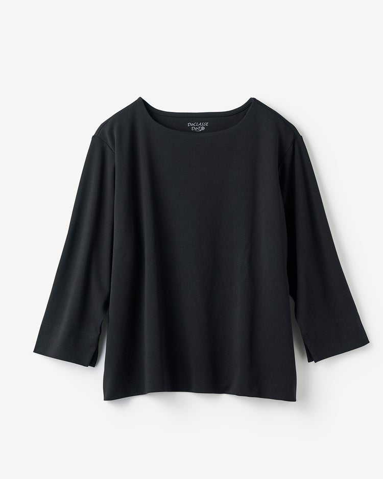 ワイドフォルム／７分袖・ドゥクラッセTシャツ 詳細画像 ピュアブラック 2