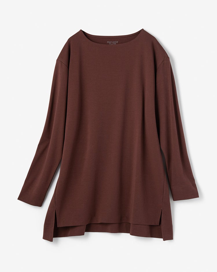 ロングワイド／長袖・ドゥクラッセTシャツ 詳細画像 ダークブラウン 2