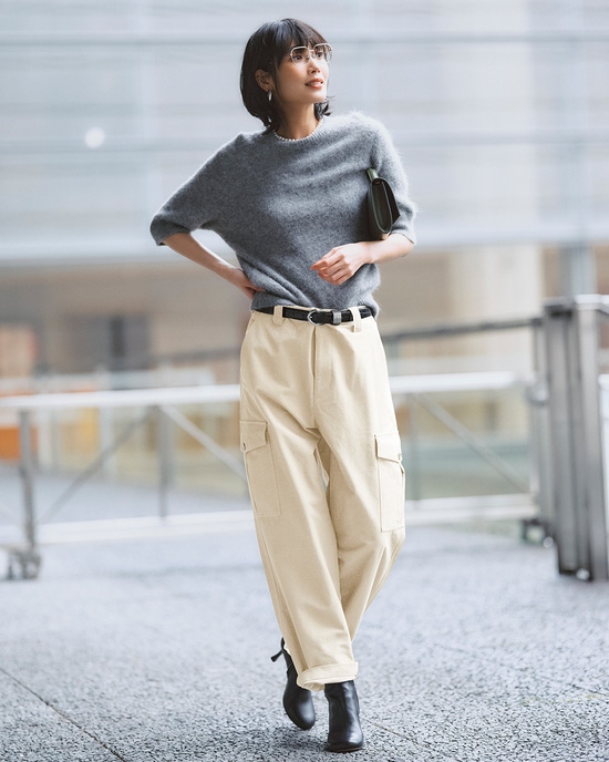 綿混ストレッチ・カーゴパンツ