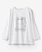 コットン混・グラフィックTシャツ／8分袖 詳細画像