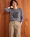 ダブル編み・グラフィックTシャツ/長袖 詳細画像