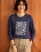 ダブル編み・グラフィックTシャツ/長袖 詳細画像