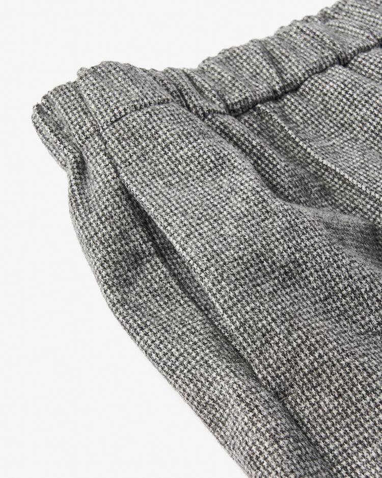 ウーリーストレッチ・セミワイドパンツ 詳細画像 ブラックパターン 5