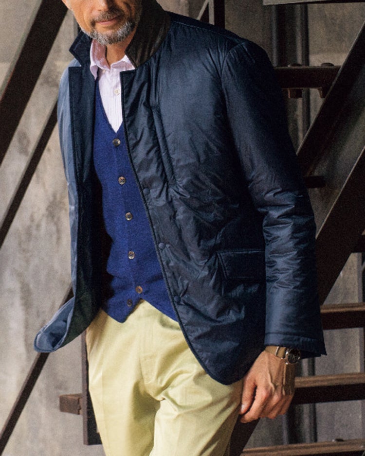 ハイブリッド中綿・ライトジャケット 詳細画像 ネイビー 1