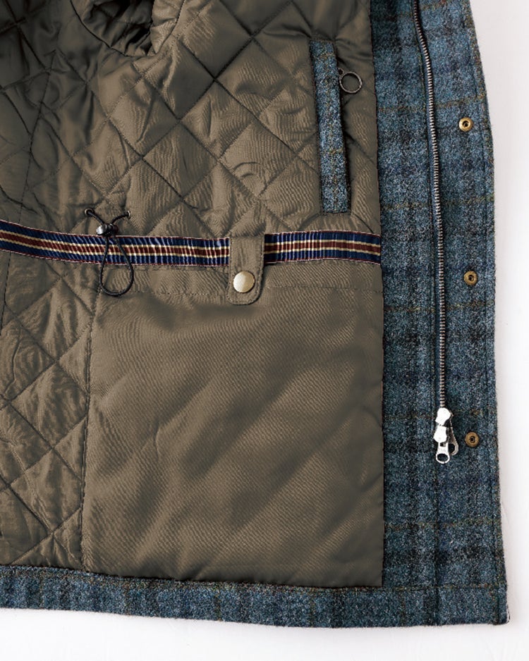ハリスツイード・フィールドコート 詳細画像 スティールブルー 5