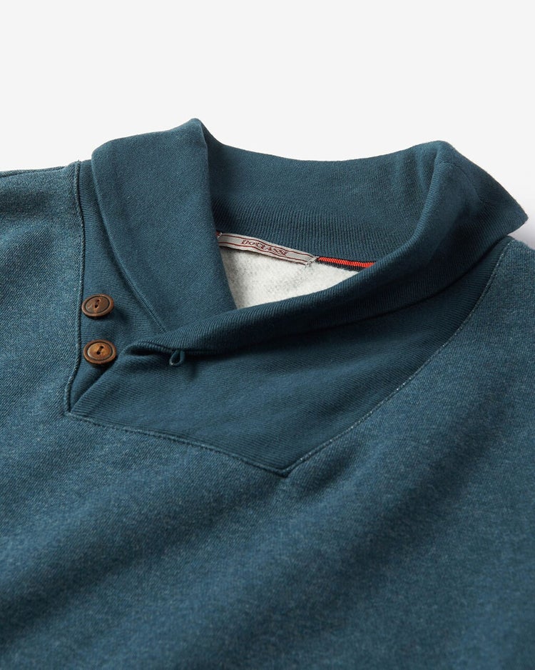 裏起毛ショールカラー・プルオーバー 詳細画像 ティール 3