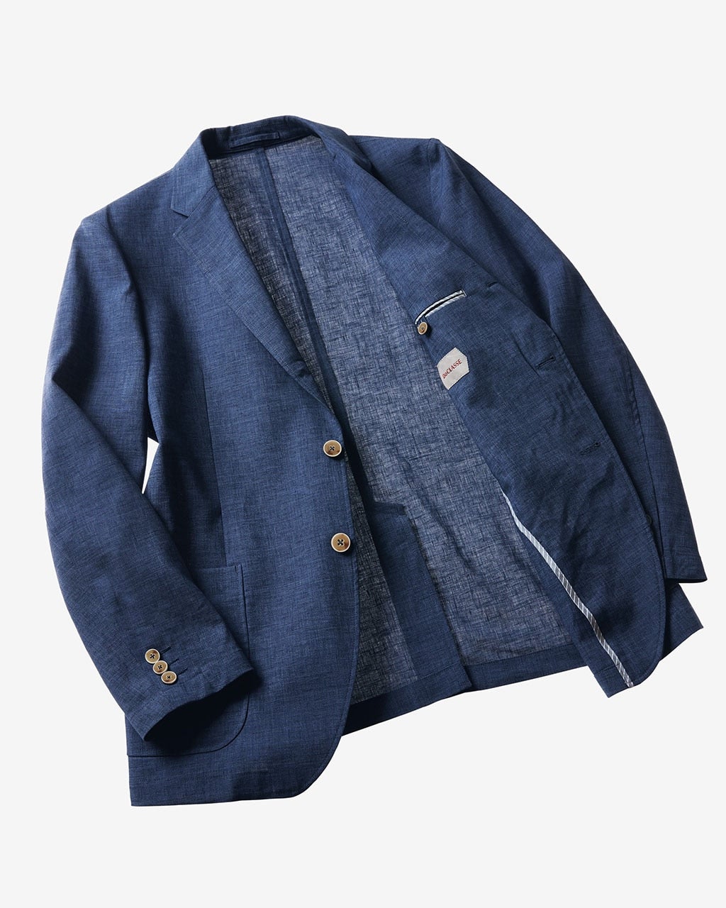 新品 タグ付き ドゥクラッセ 麻100％ リネン ジャケット 大きいサイズ リネンブレンド・ストレッチジャケット/40代50代からのメンズ